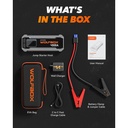 Wolfbox 4000A Jump Starter - 12V Car Battery Jump Starter, 65W Quick Charge