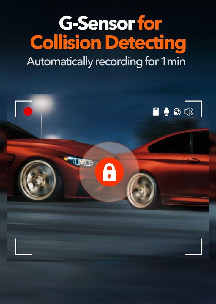 Wolfbox I03 2.5K Dash Cam WiFi Full HD Car Dashboard Camera Night Vision