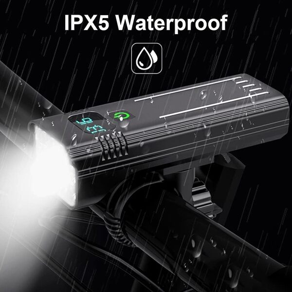 SUPERFIRE BL26 Bike Lamp - 500 Lumens, 500m Range, IP65 Waterproof, 4600mAh