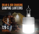 SUPERFIRE T26-S Solar Rechargeable Camping Light Lantern 500 Lumems
