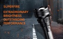 SUPERFIRE L3-P90 Zoomable Tactical Flashlight Torch 2700 Lumens