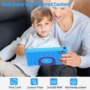 PRITOM Learning Kids Tablet 10.1" HD - 3GB RAM, 64GB Storage, WiFi - Blue