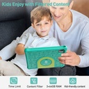 PRITOM Learning Kids Tablet 10.1" HD - 3GB RAM, 64GB Storage, WiFi - Green