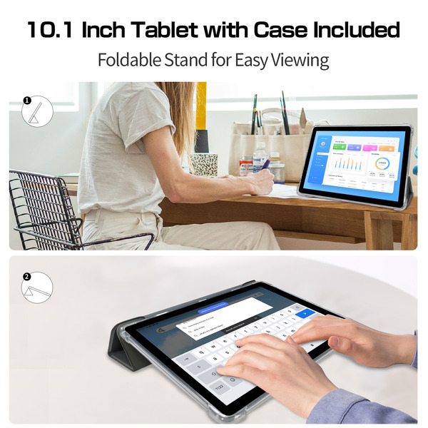 Pritom P30h 10.1" Tablet, 6GB RAM, 128GB ROM, 4G LTE, Android - Blue