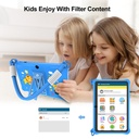 PRITOM Kids Adventure Tablet 7" - 2GB RAM, 32GB Storage, Parental Controls - Blue