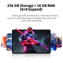 Pritom M70 4G LTE Tablet - 12" FHD, 16GB+256GB