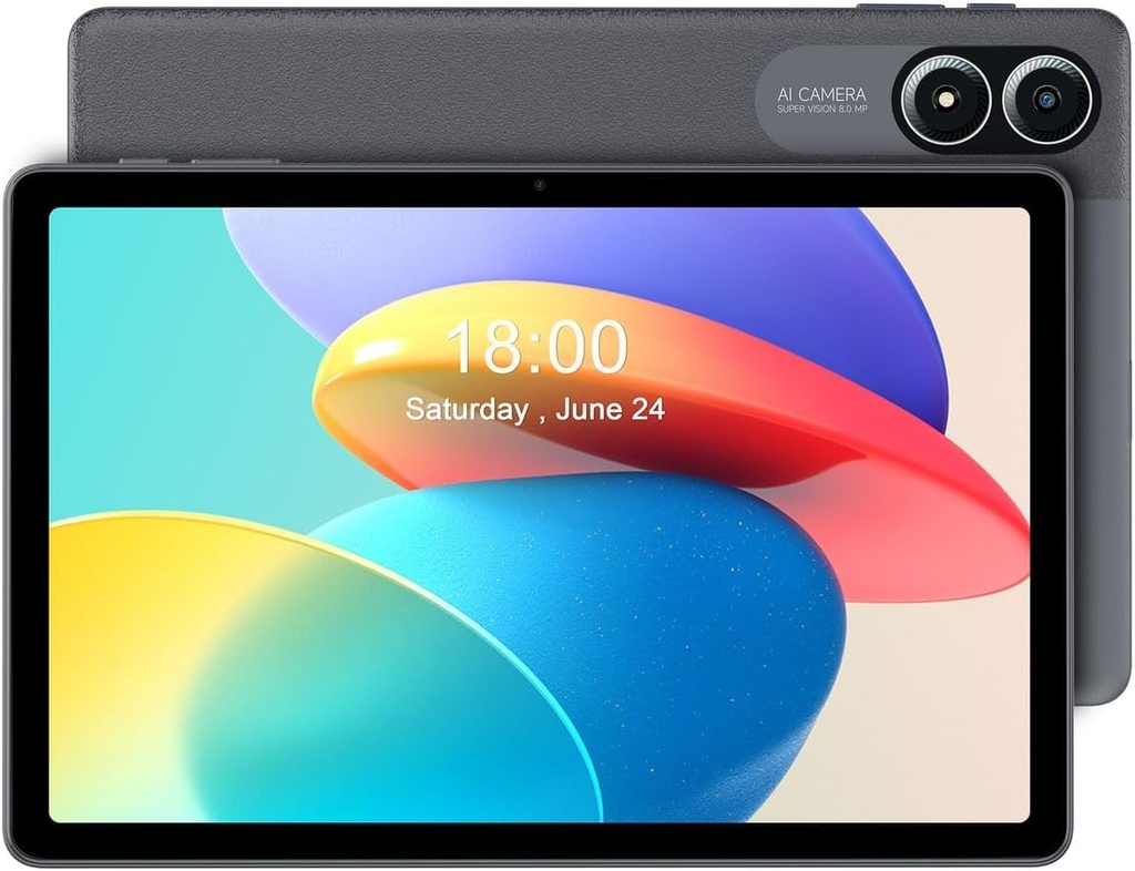 Pritom 11" Smart Tablet 4GB RAM 124GB ROM, Android 14, 18W Quick Charge