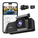 Redtiger A3 3-Channel Dash Cam with 2.5K Front + 1080P Cabin & Rear, 3.18"