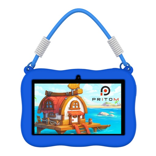 [6416] Pritom Smart Kids Panda Tablet 7" WiFi Parental Control 2GB RAM, 32GB ROM - Blue