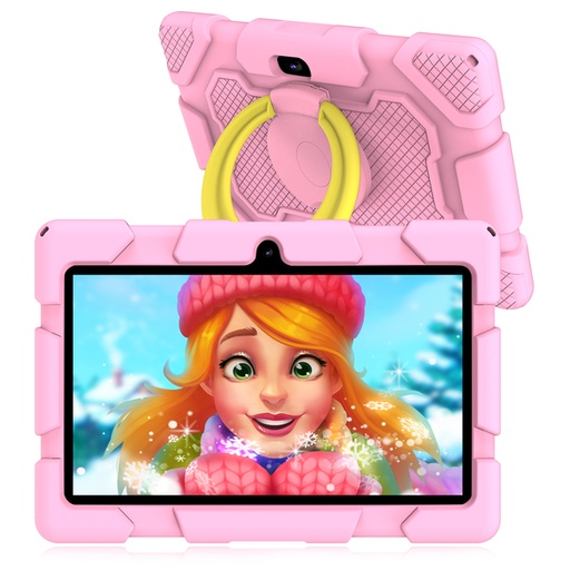 [7011] PRITOM K7 Pro Kids Tablet - 7" HD Display, 4GB RAM, 32GB Storage - Pink