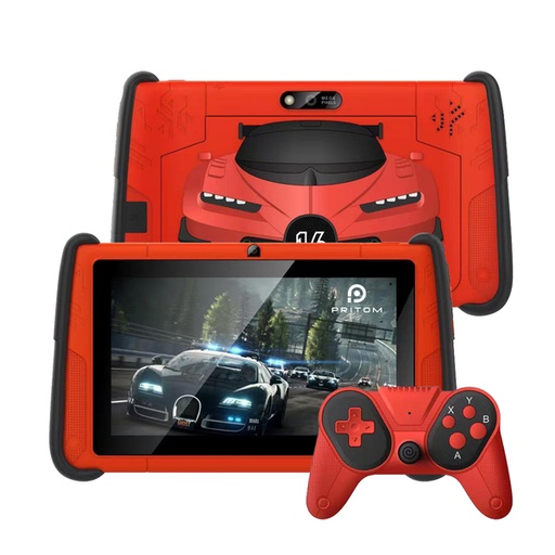 [7217] Pritom K7 Pro Kids 7" Smart Tablet - 3GB RAM, 32GB ROM with 2 Controllers