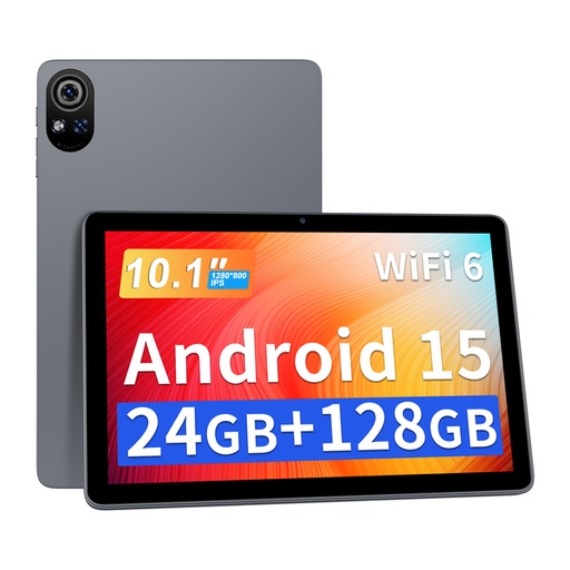 [7222] Pritom D20 10.1" Tablet - 6GB+18GB RAM, 128GB ROM, Wi-Fi6, 6000mAh Battery